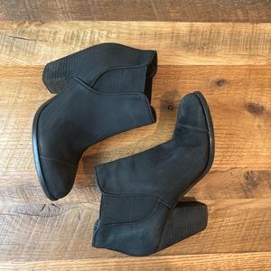 Vince Camuto Black Suede Bootie. Size 7.